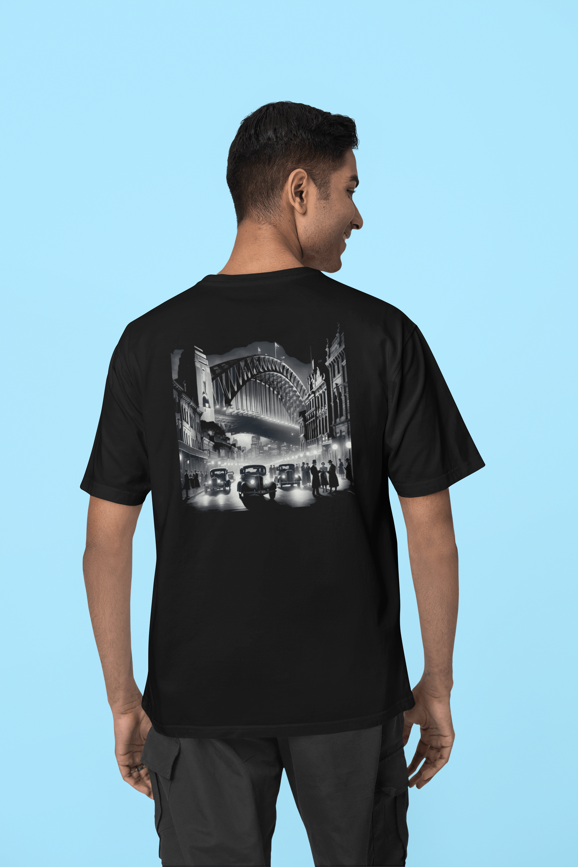 Moonlit Elegance Over Sydney Harbor (Mens Tee) product image (2)