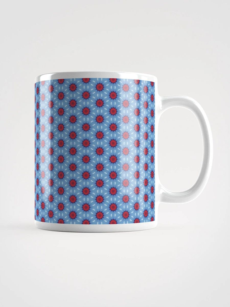Blue Red & White Sunshine Ceramic Mug product image (2)