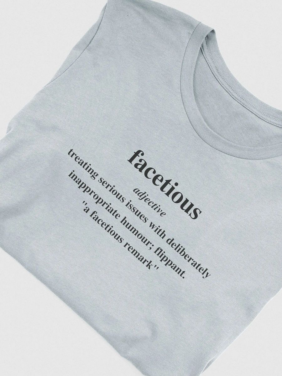 Facetious Tee (Black Text) product image (1)