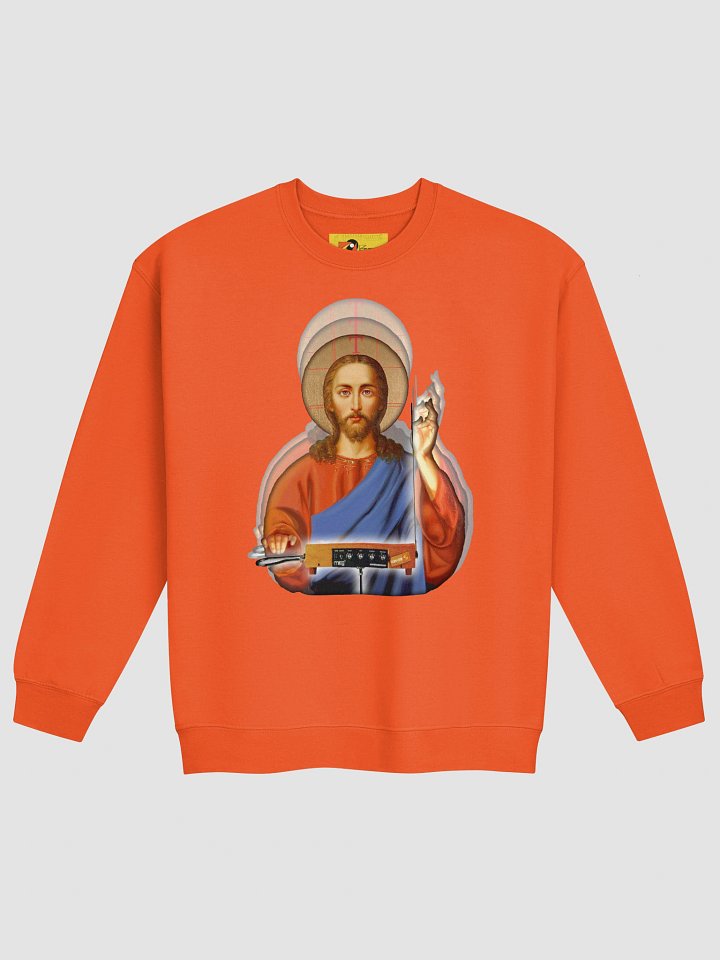 The Holy Theremin by Frank Fonik Techno EDM Classic Crewneck Sweatshirt product image (1)