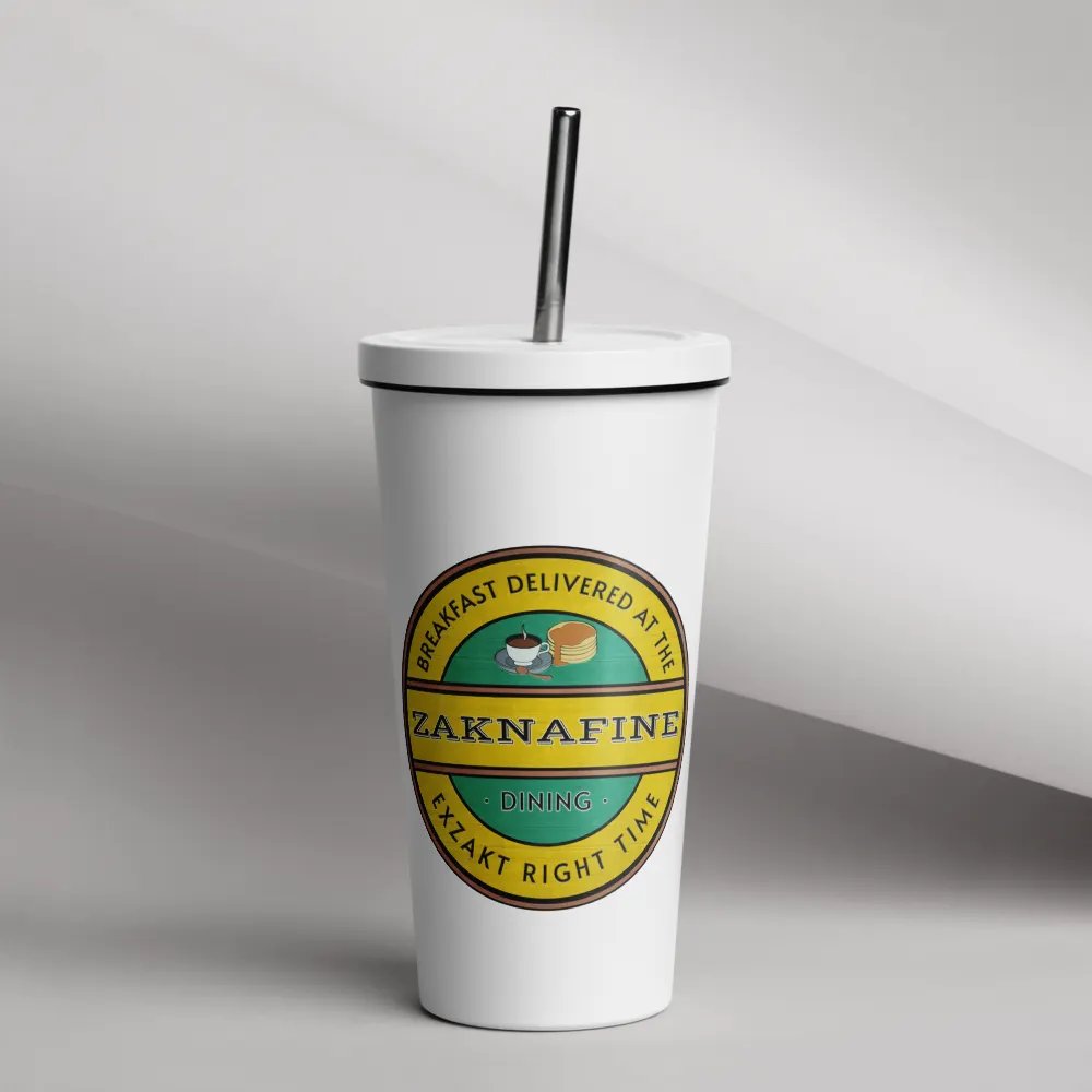 Zaknafine Dining Insulated Tumbler with a Straw product image (8)