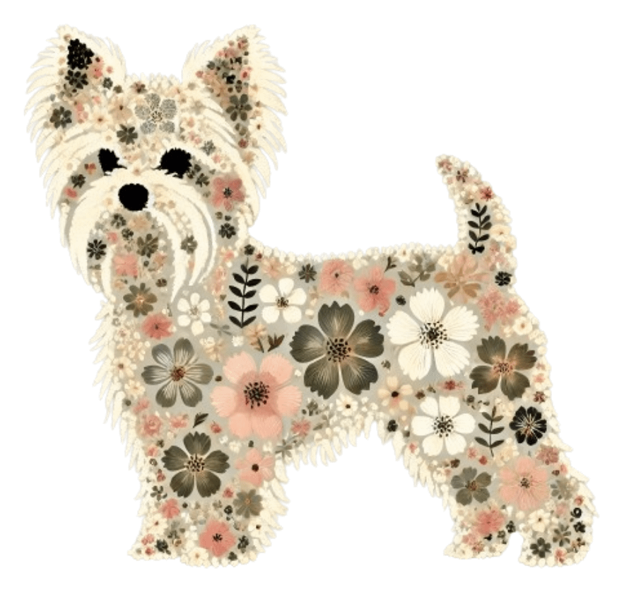 Floral Yorkshire Terrier: Elegance in Bloom product image (1)