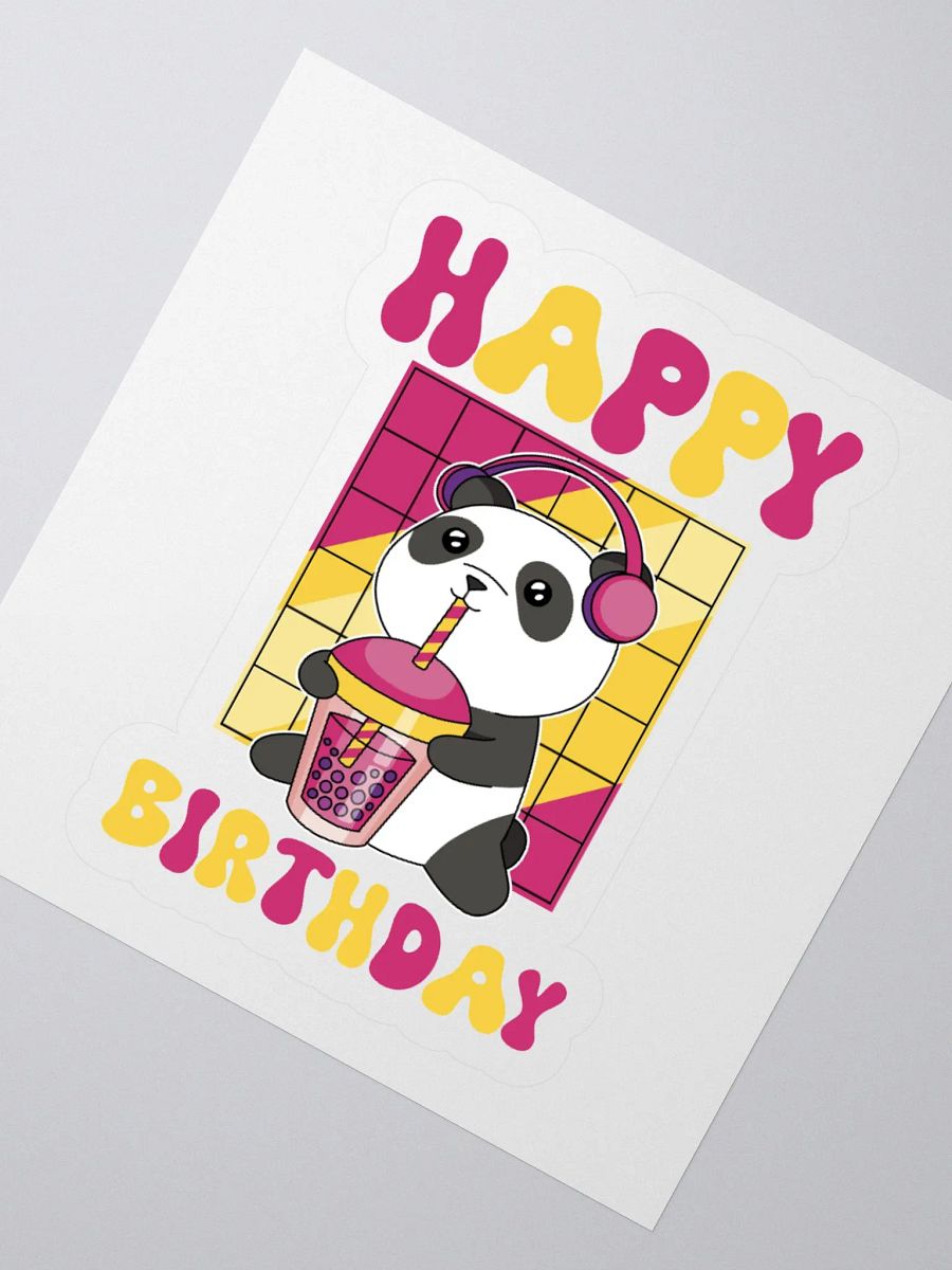Happy Birthday (Panda With Bubble Tea) Sticker product image (2)