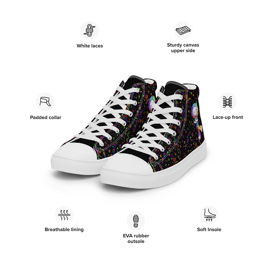 Black Arcade and White Chibi Flower Sneakers product image (17)