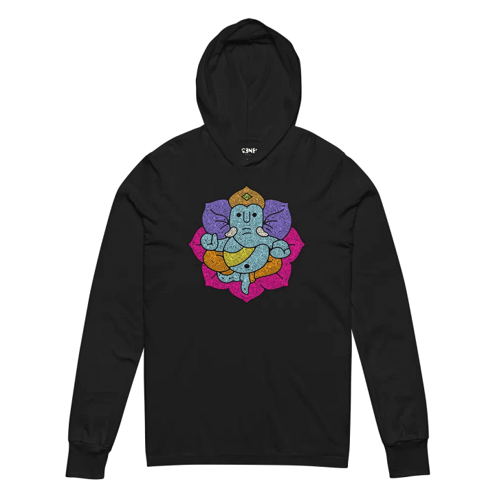 Ganesha Mosaic Lotus | Vibrant Spiritual Art - Hoodie product image (2)