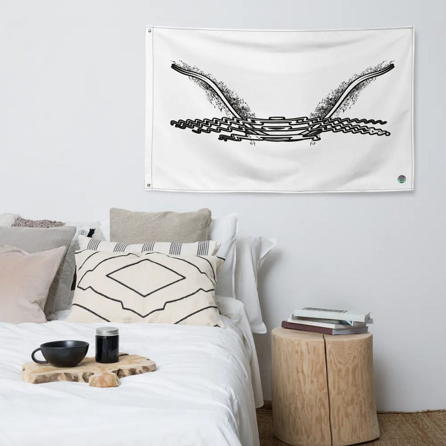 Flag - White - HApex Gear White Logo product image (4)