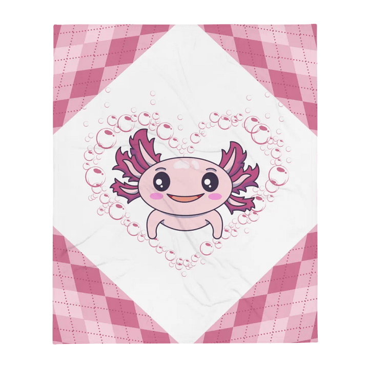 Pink And White Axolotl Blanket product image (1)