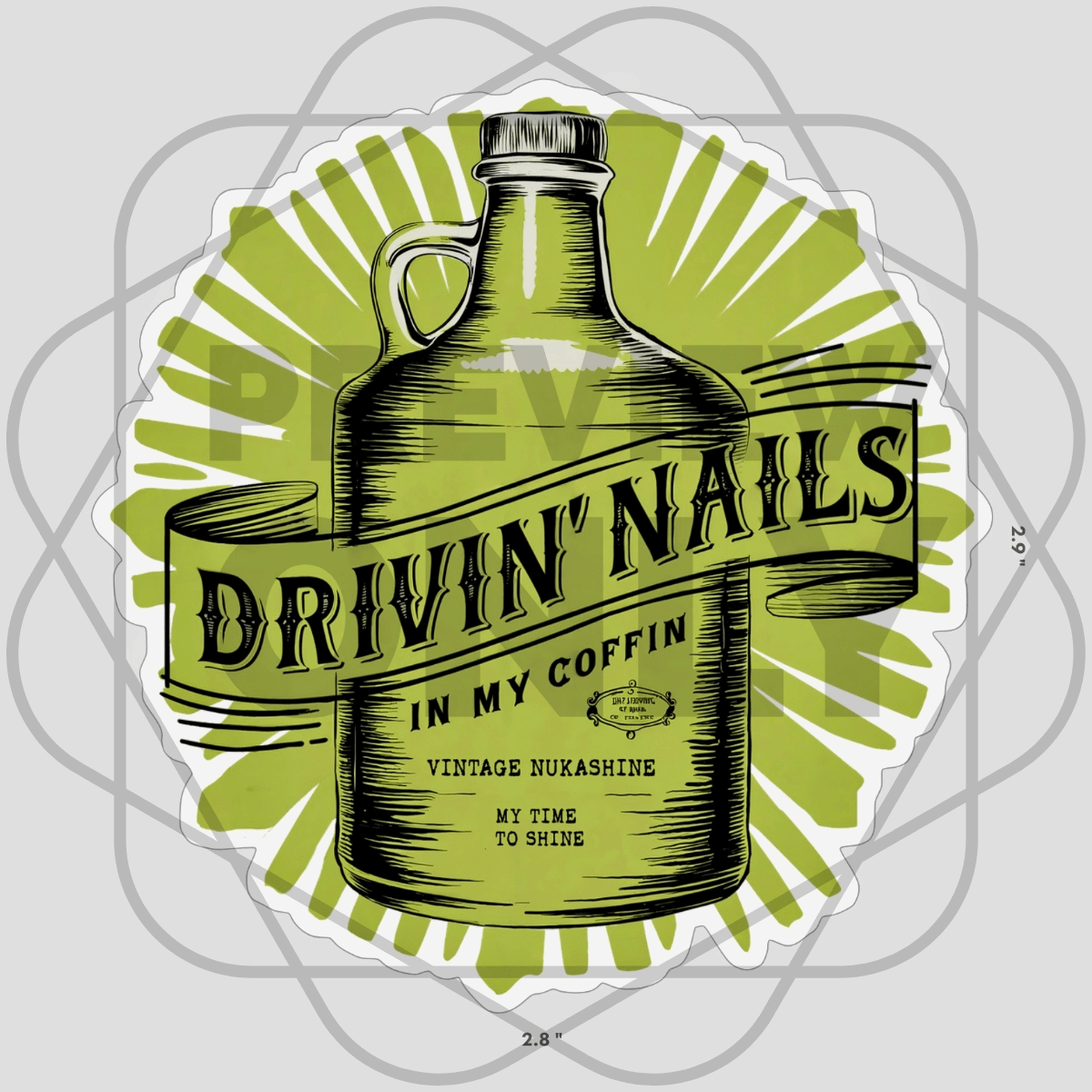 Drivin' Nails In My Coffin Die Cut Sticker product image (1)