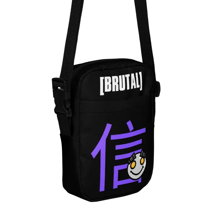 THE SIDE BAG in BLACK and PURPLE product image (1)