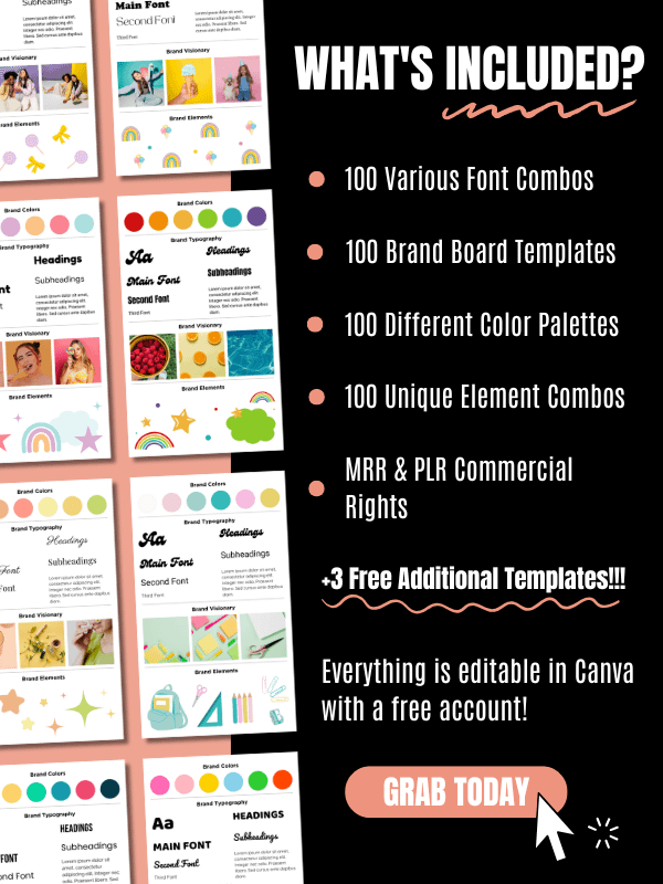 MRR/PLR Brand Board Templates in Canva product image (6)