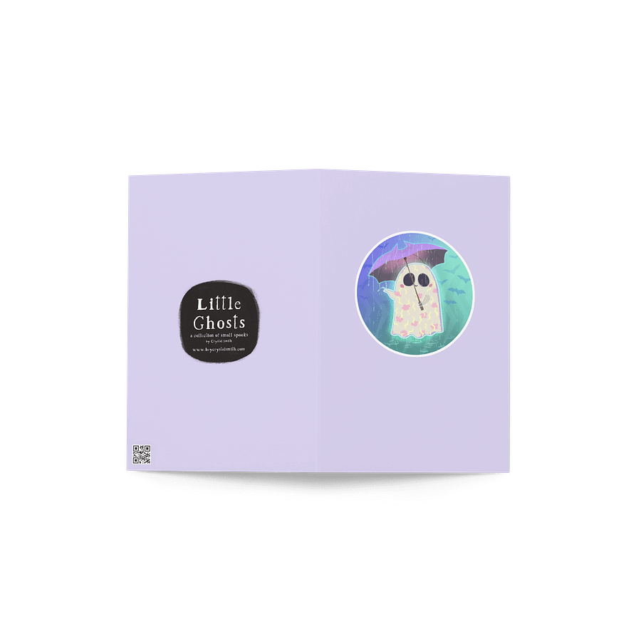 Pastel Little Ghost in the Rain #2 - Greeting Card product image (5)