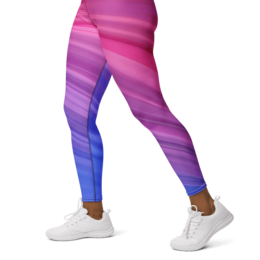 Aurora Wave High-Waisted Leggings - Gradient Color Flow product image (3)