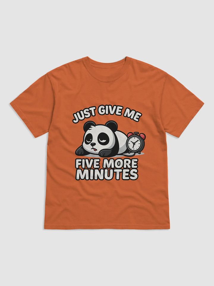 Five More Minutes Panda Tee – Cute & Lazy Morning T-Shirt product image (1)