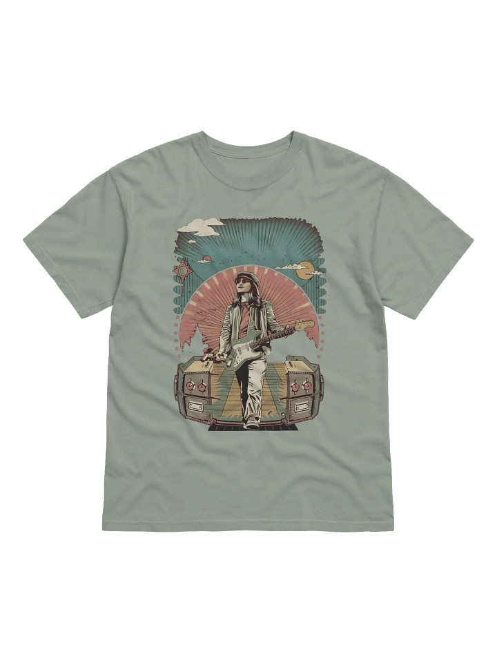 Vintage 70's Style Guitarist Unisex Soft T-Shirt product image (1)