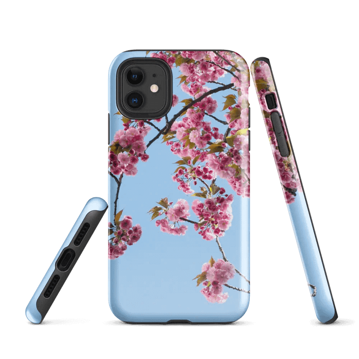 Cherry Blossom Skyline iPhone Tough Case - Premium Protection with Elegant Floral Design product image (1)
