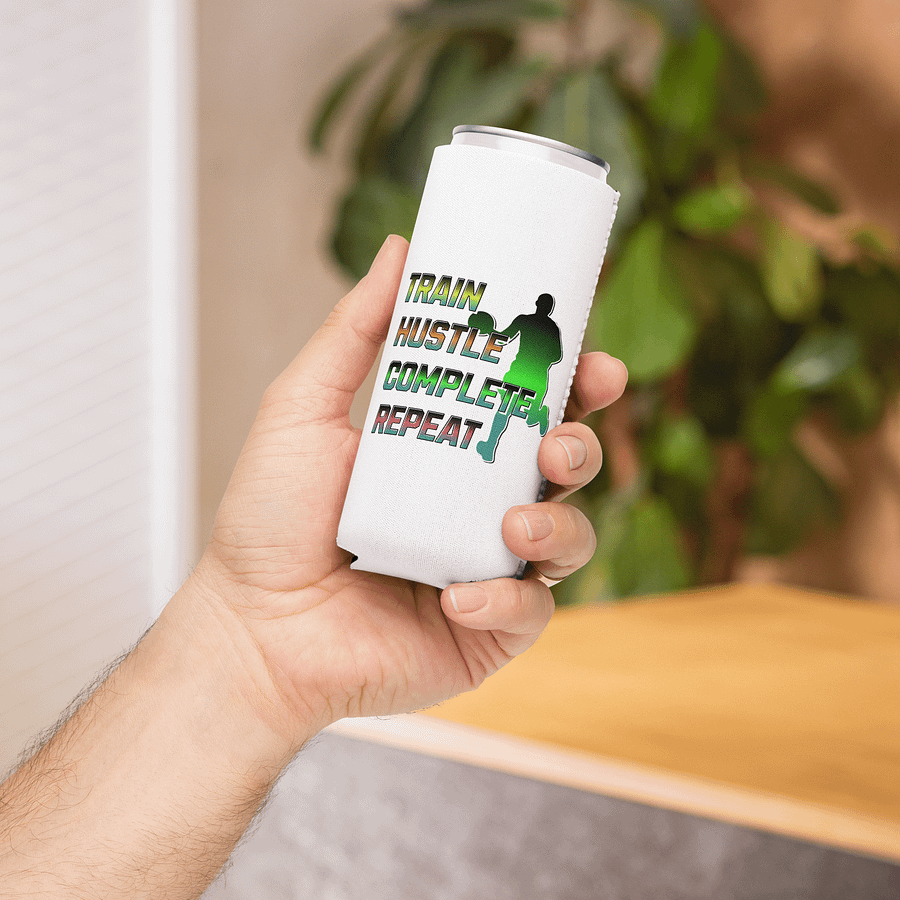 Train Hustle Complete Repeat Basketball Can Cooler product image (4)