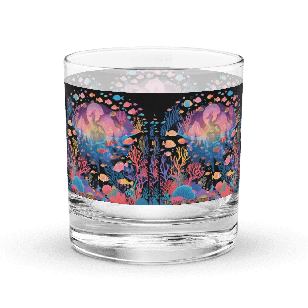 Underwater Wonderland Rocks Glass Black product image (4)