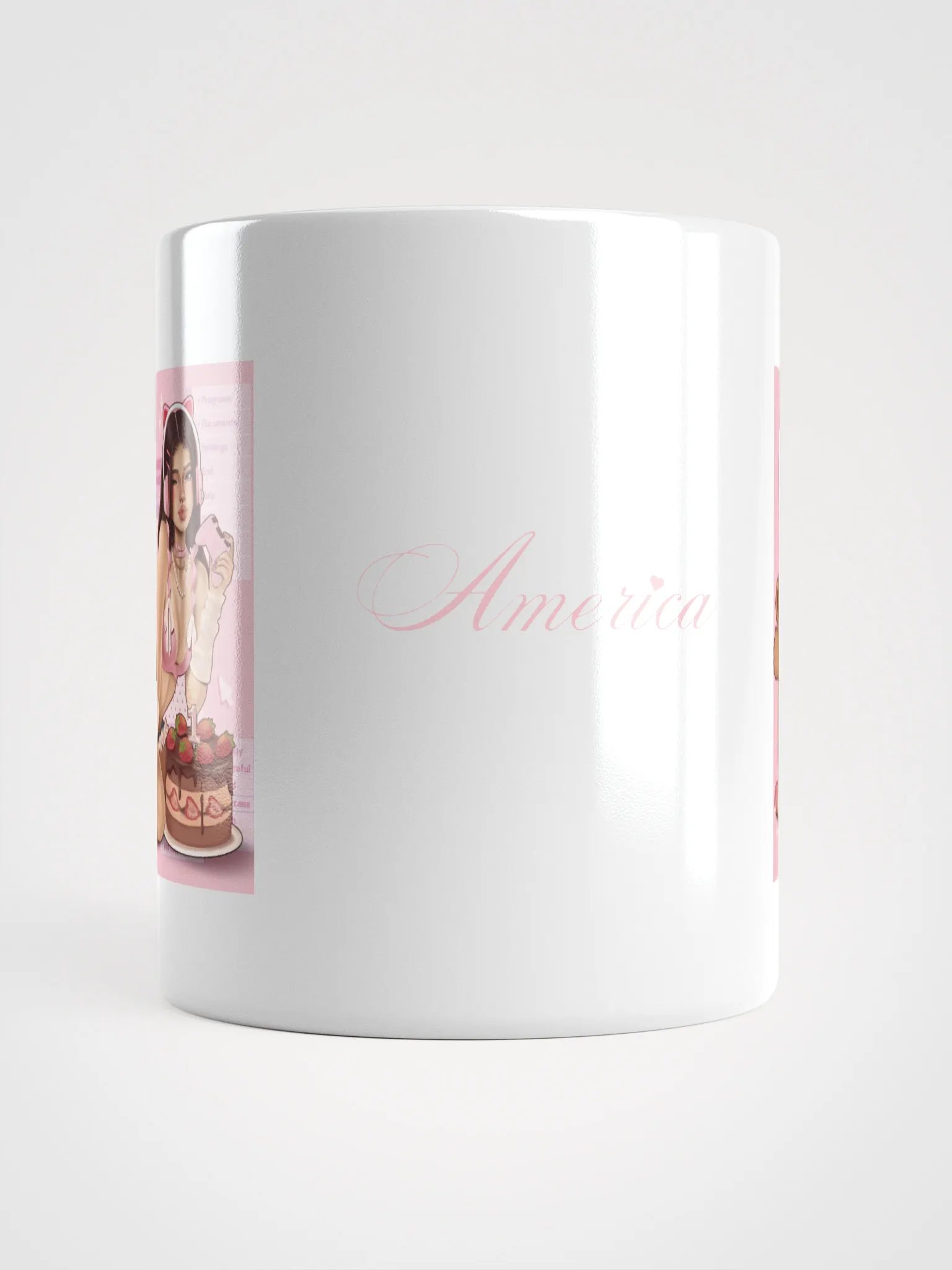 One year anniversary White glossed Mug <3 product image (5)