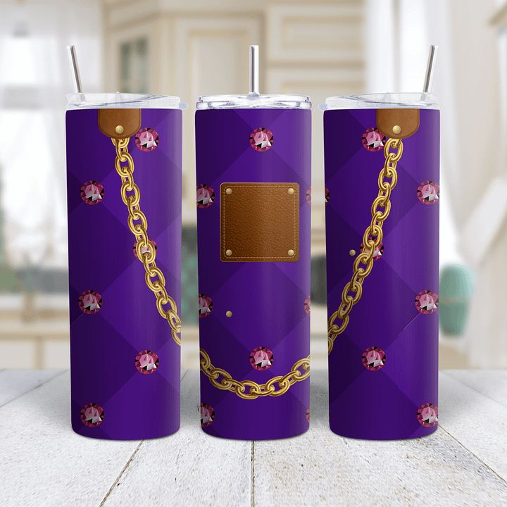 Purple Bling Skinny Tumbler Wrap product image (2)