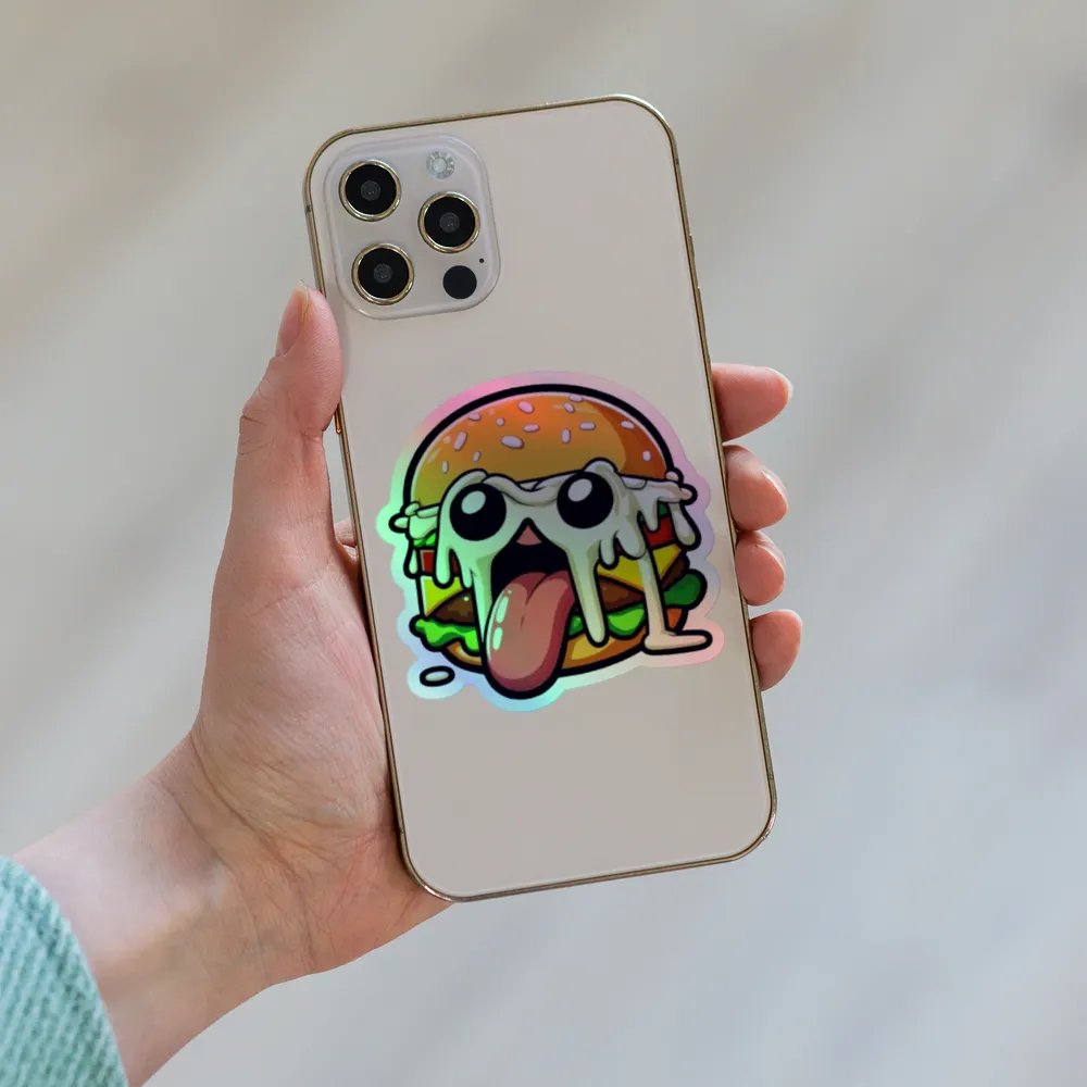 Whimsical Burger Holographic Sticker Sheet product image (8)