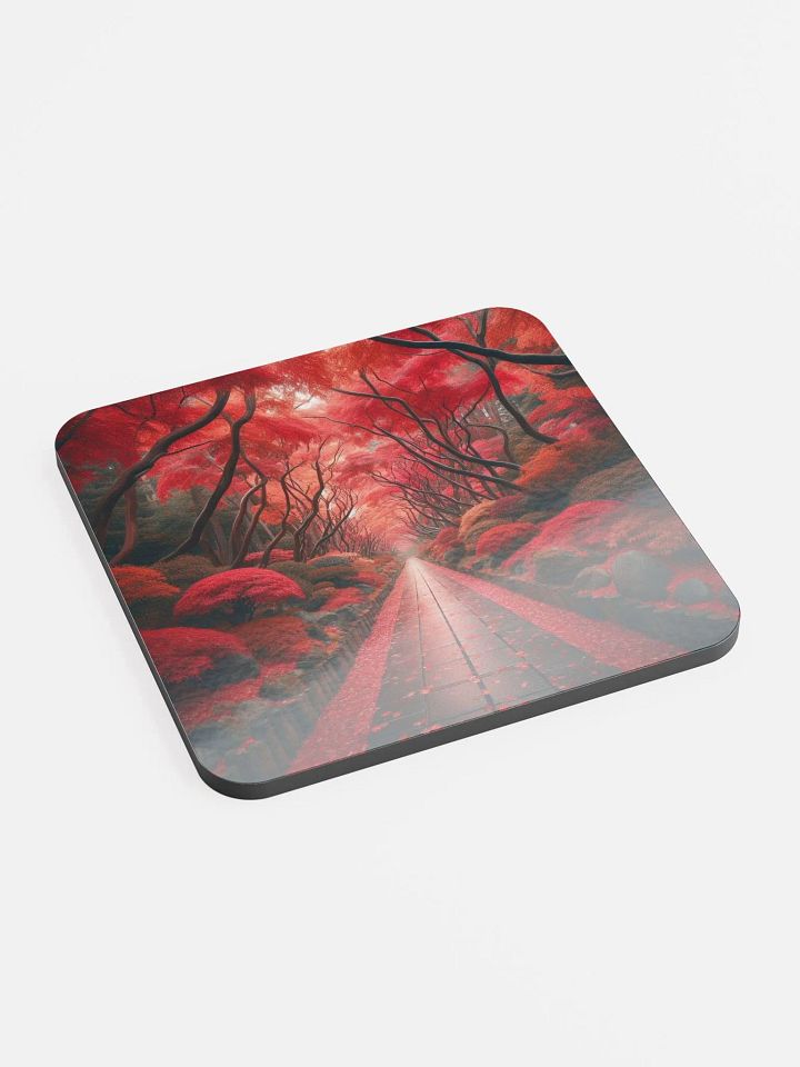 Vibrant Red Foliage Cork Coaster product image (2)