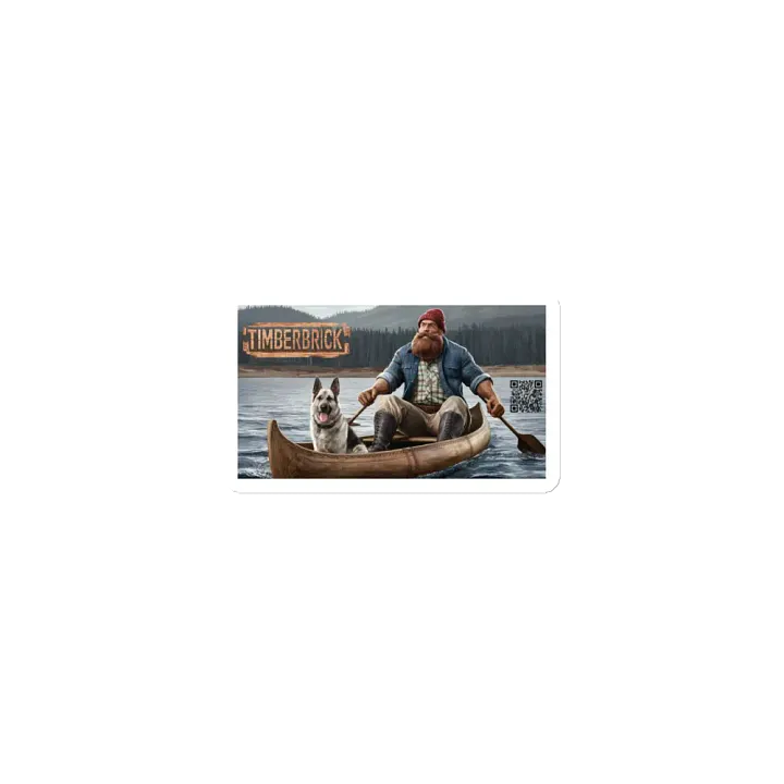 Leeloo and Timber in a Canoe Magnet product image (1)