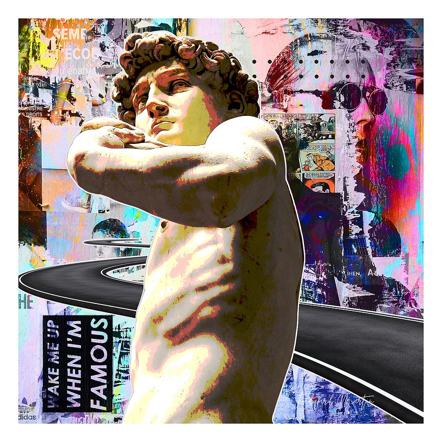 'Wake Me Up When I am Famous' by Edward Martin Mixed Media Collage product image (1)