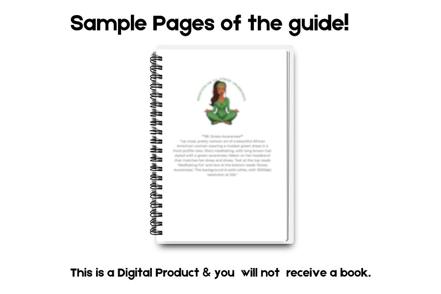 Meditation Awareness Cartoon Art Prompts for Ribbon Causes – Guide for Artists & Creators product image (2)