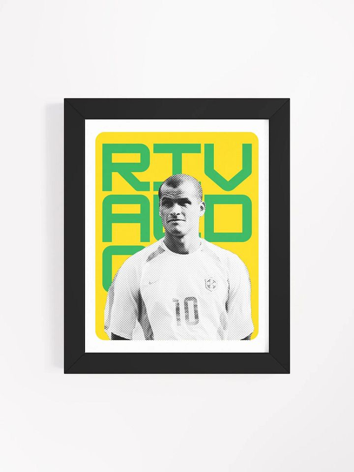 Rivaldo BW Brazil Name Art Framed Print product image (1)