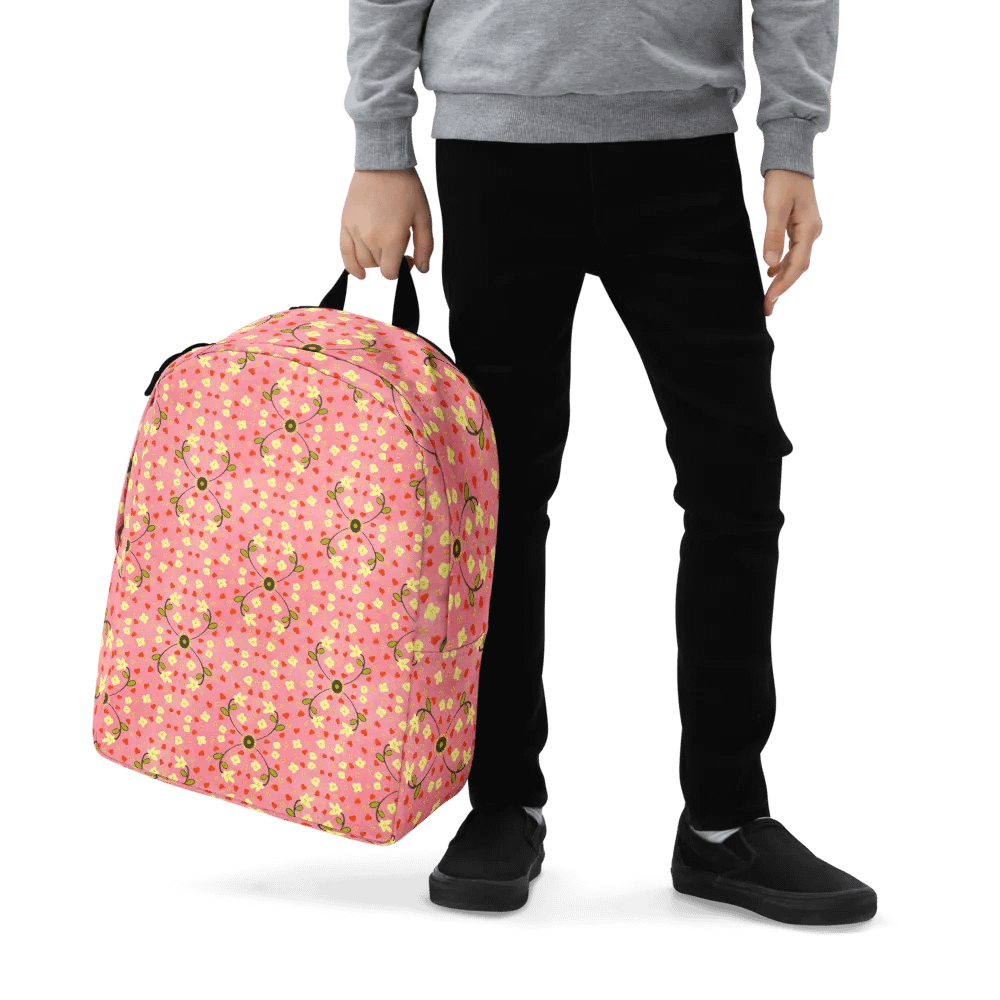 Hearts and Flowers Pink Backpack product image (7)