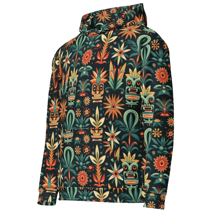Wild Tribal Floral Tiki Hawaiian Hoodie product image (3)
