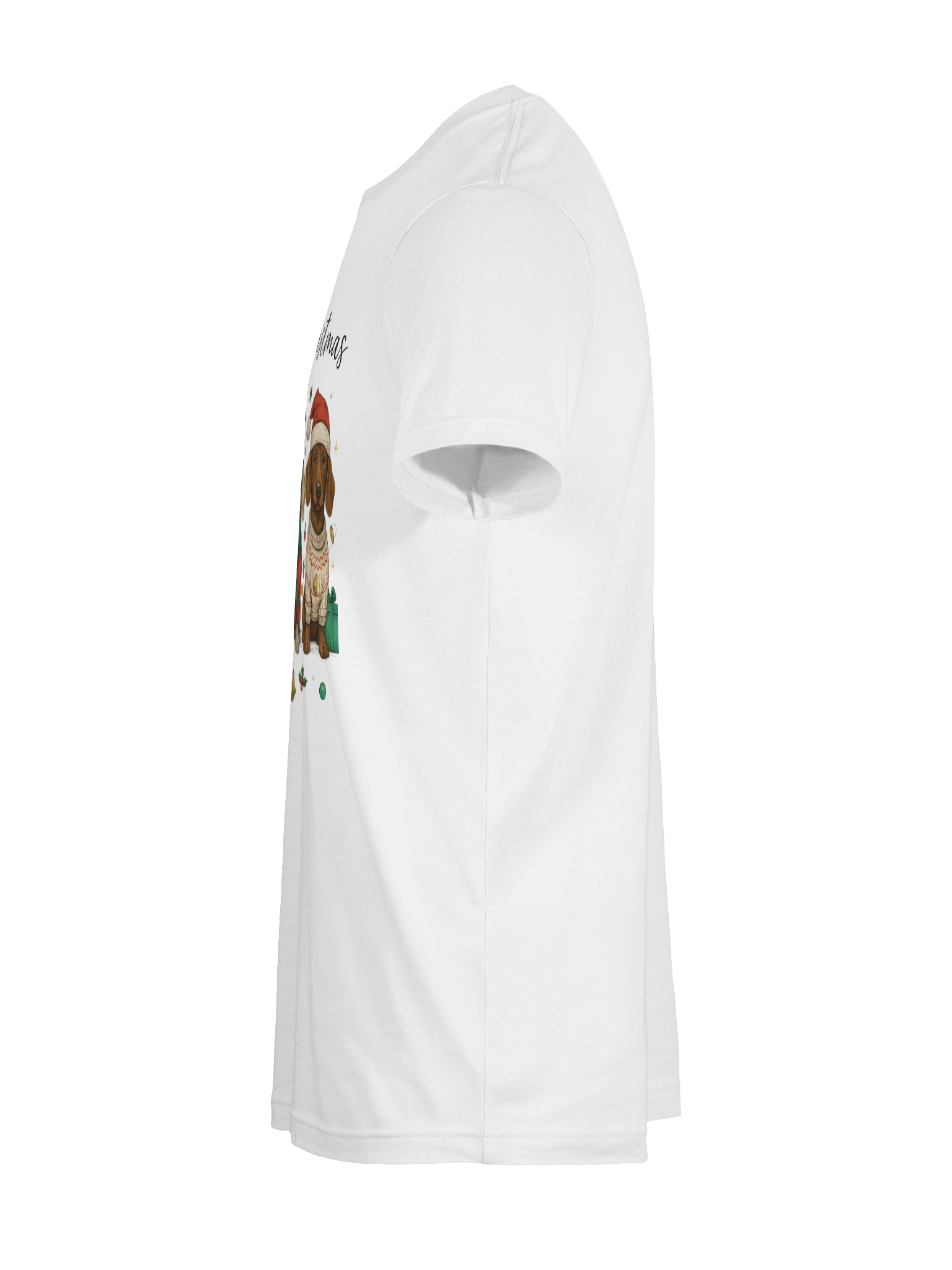 Merry Christmas Dachshund Sweater T-Shirt – Cozy Holiday Dog Illustration product image (11)