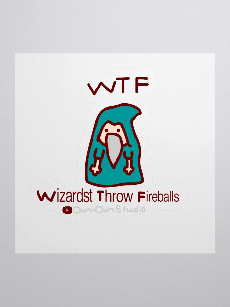 WTF wizards throw fireball sticker product image (1)