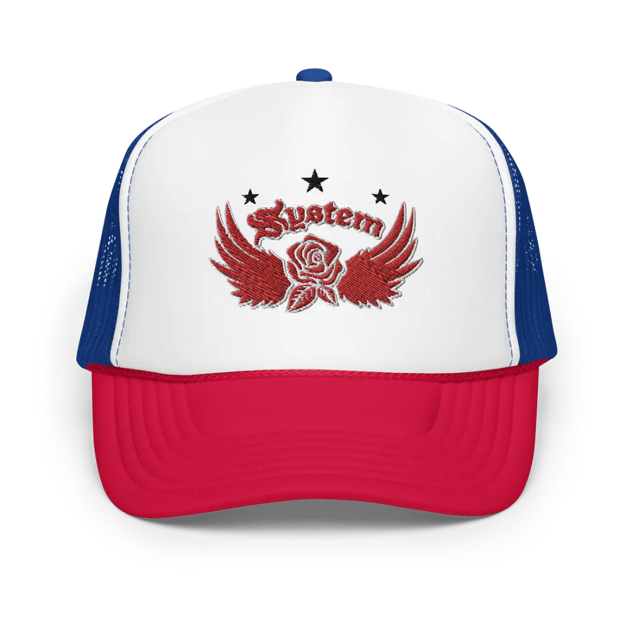 System Trucker Hat (Red, White, Blue) product image (1)
