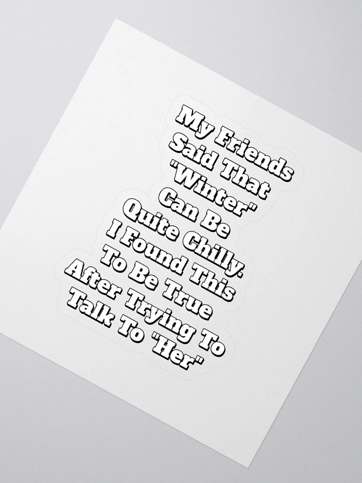 My Friends Said That Winter Can Be Chilly Funny Sticker product image (2)