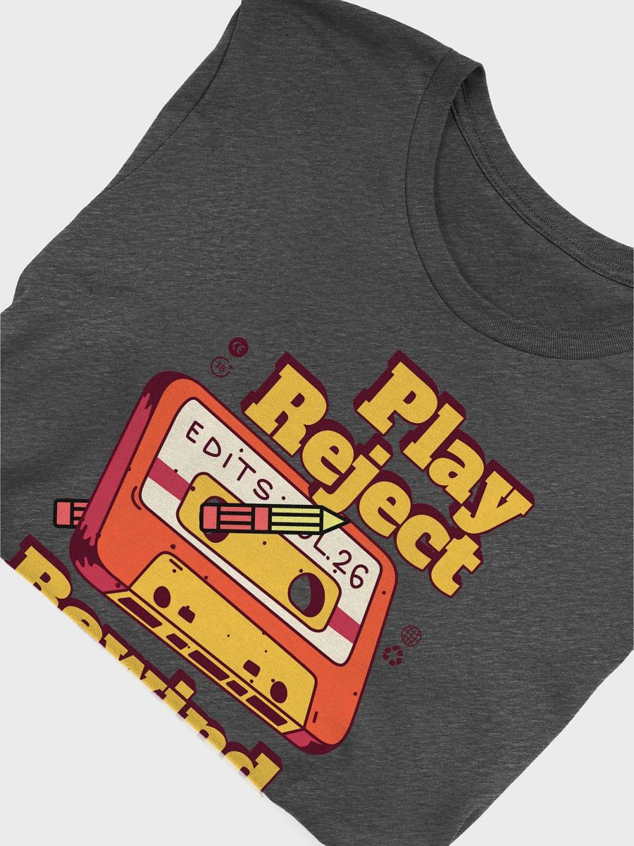 Retro Cassette Tape Edit T-Shirt Play, Reject, Rewind, Repeat product image (6)
