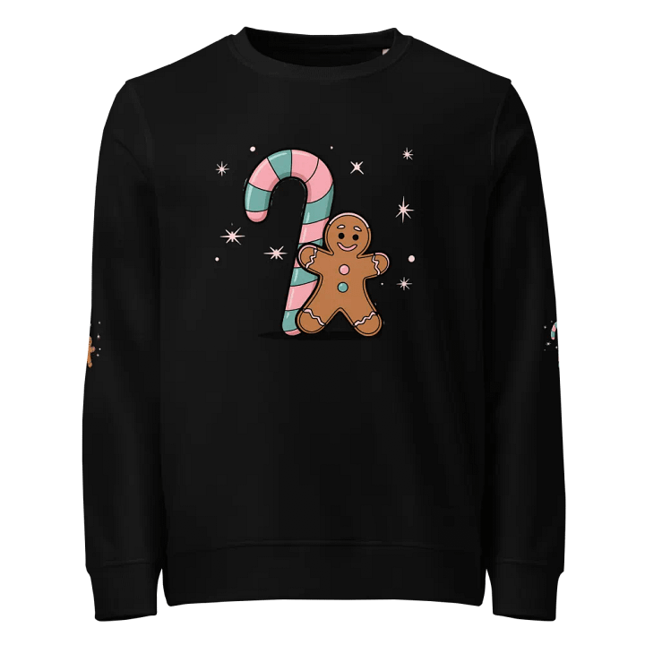 Festive Candy Cane and Gingerbread Man Sweatshirt product image (1)
