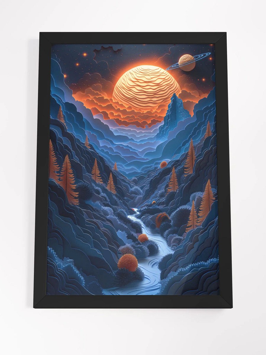 Between Peaks, Beyond Planets - Exquisite Framed Art to Upgrade Your Living Space Elegance product image (4)