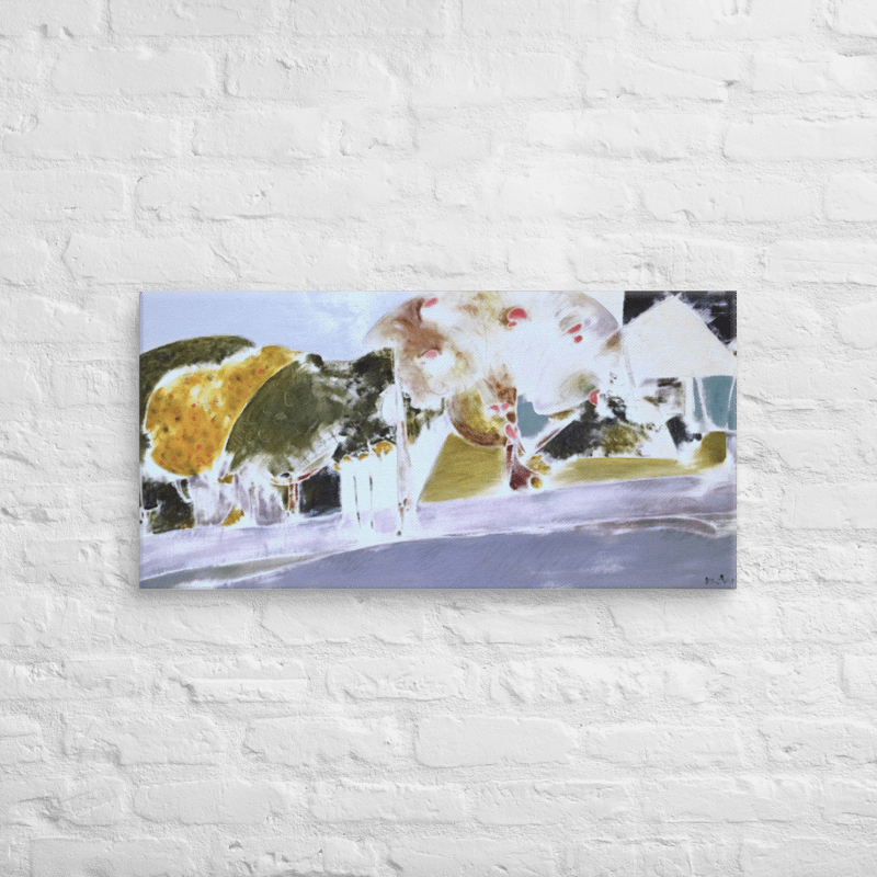 Landscape with Trees (1984) on canvas (16" x 32") product image (2)