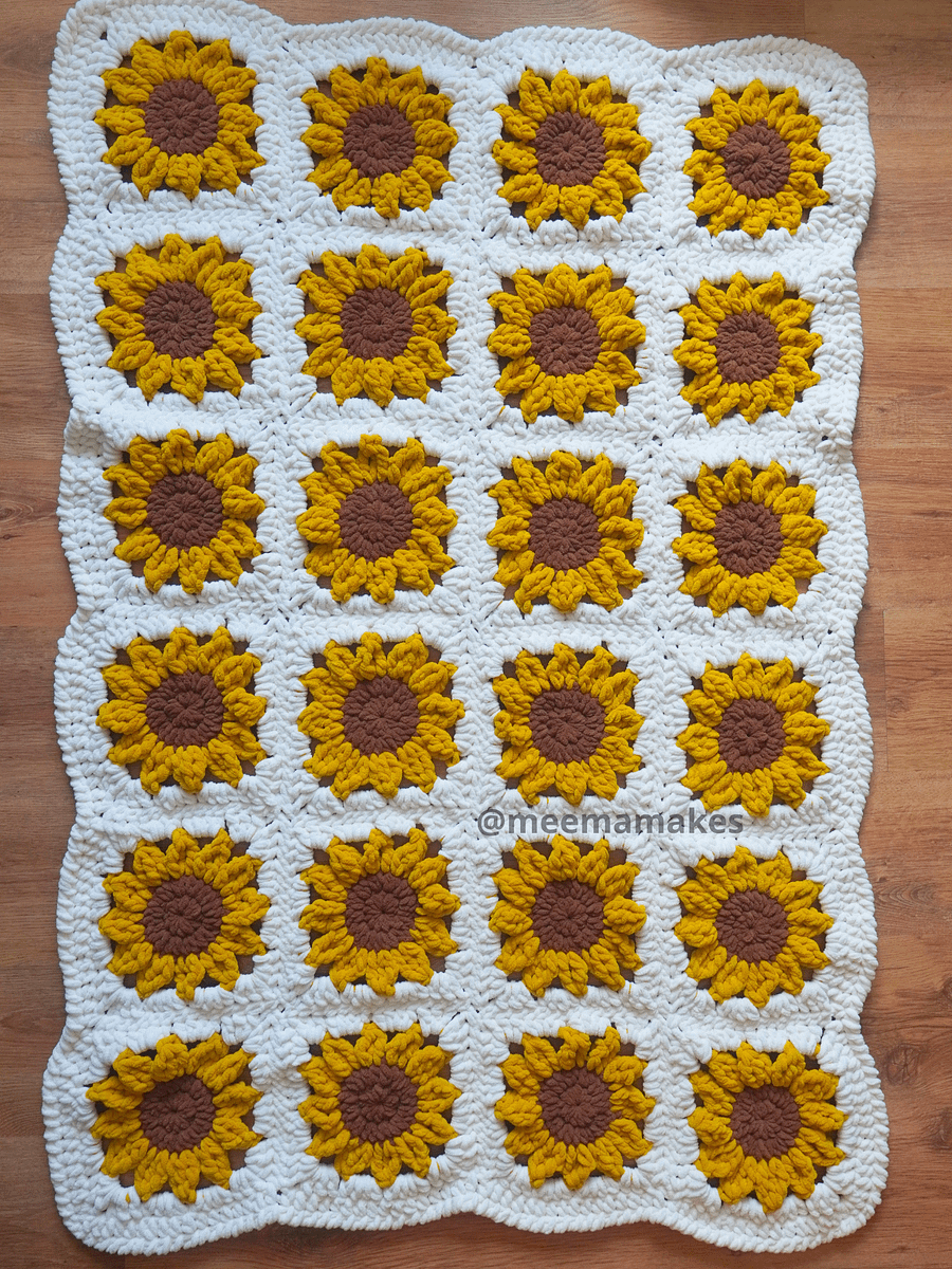 Sunflower Squish Blanket/Rug Pattern product image (5)