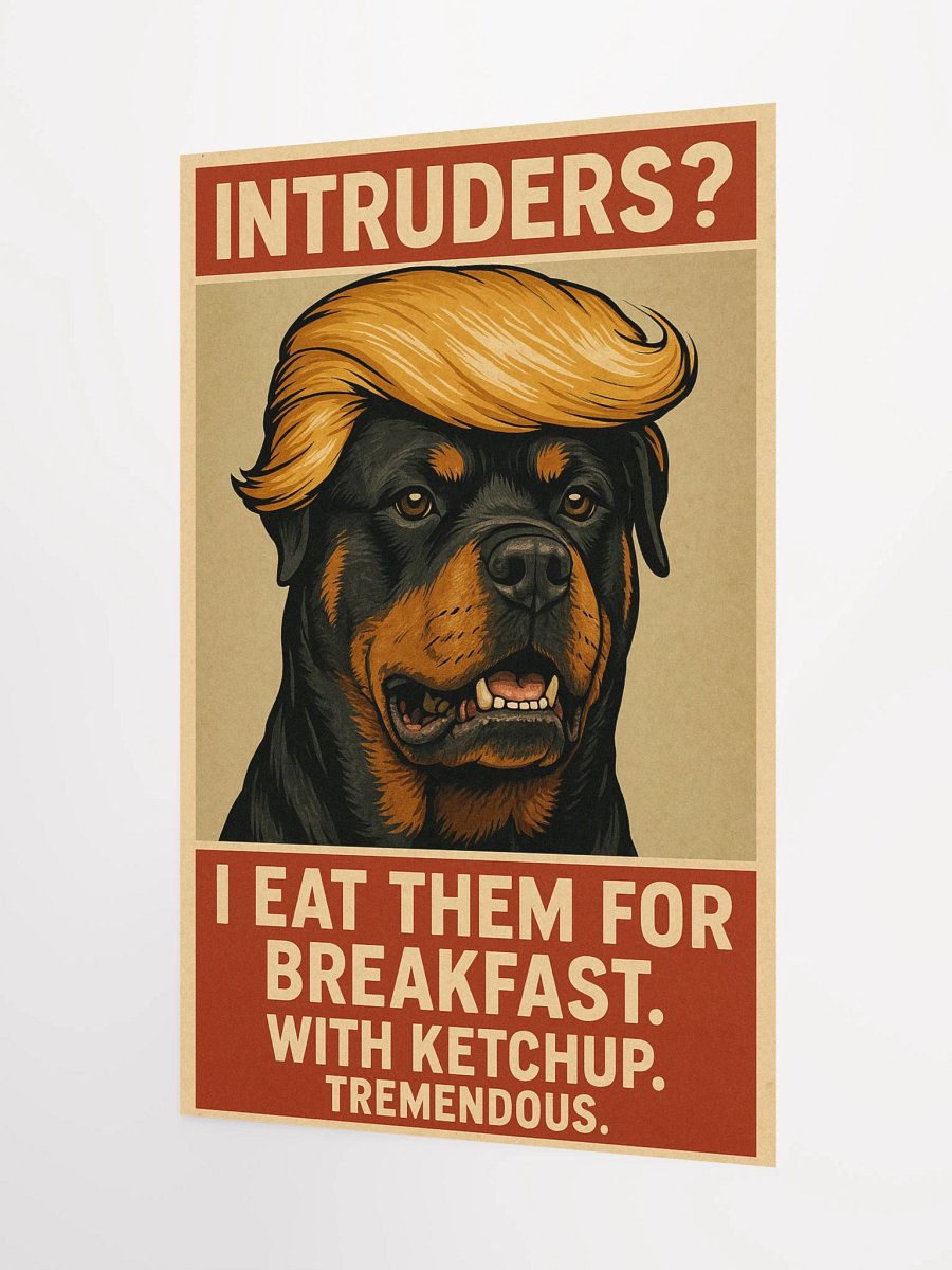 Rottweiler Warning Poster For Intruders product image (8)