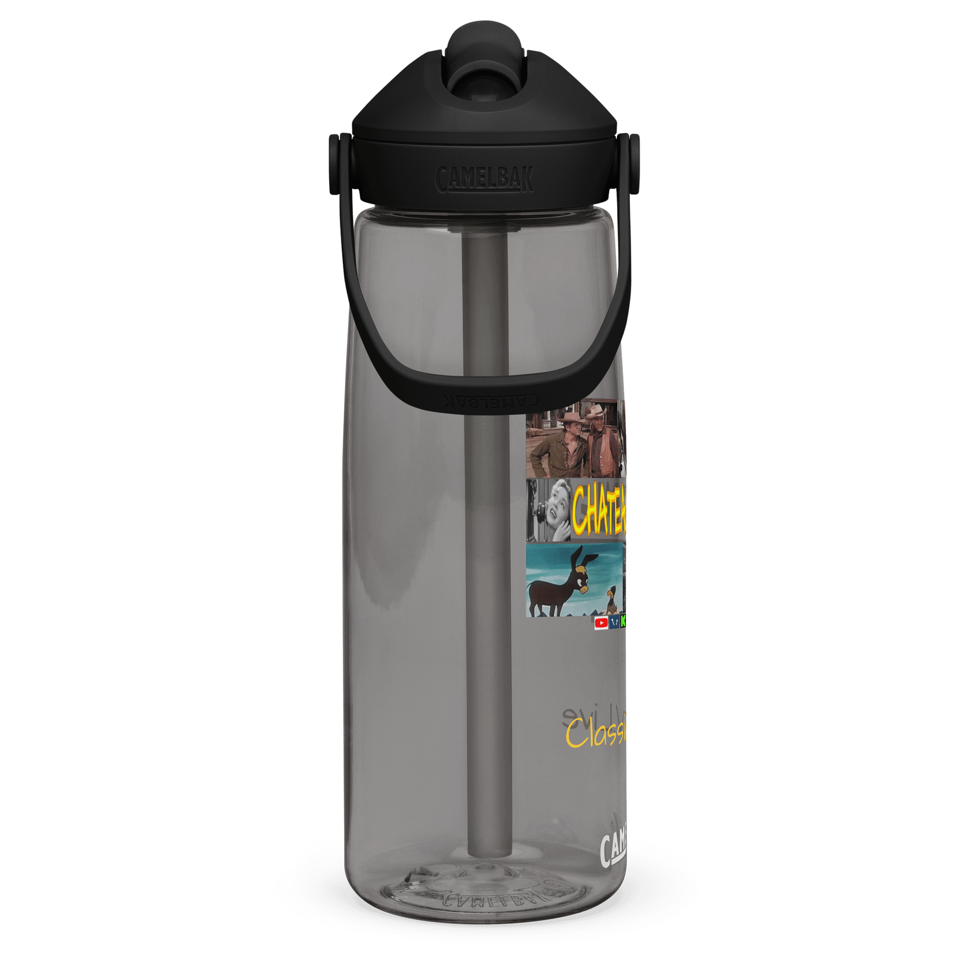 CHATEAU DE BAILEY Vintage TV Collage Water Bottle product image (15)