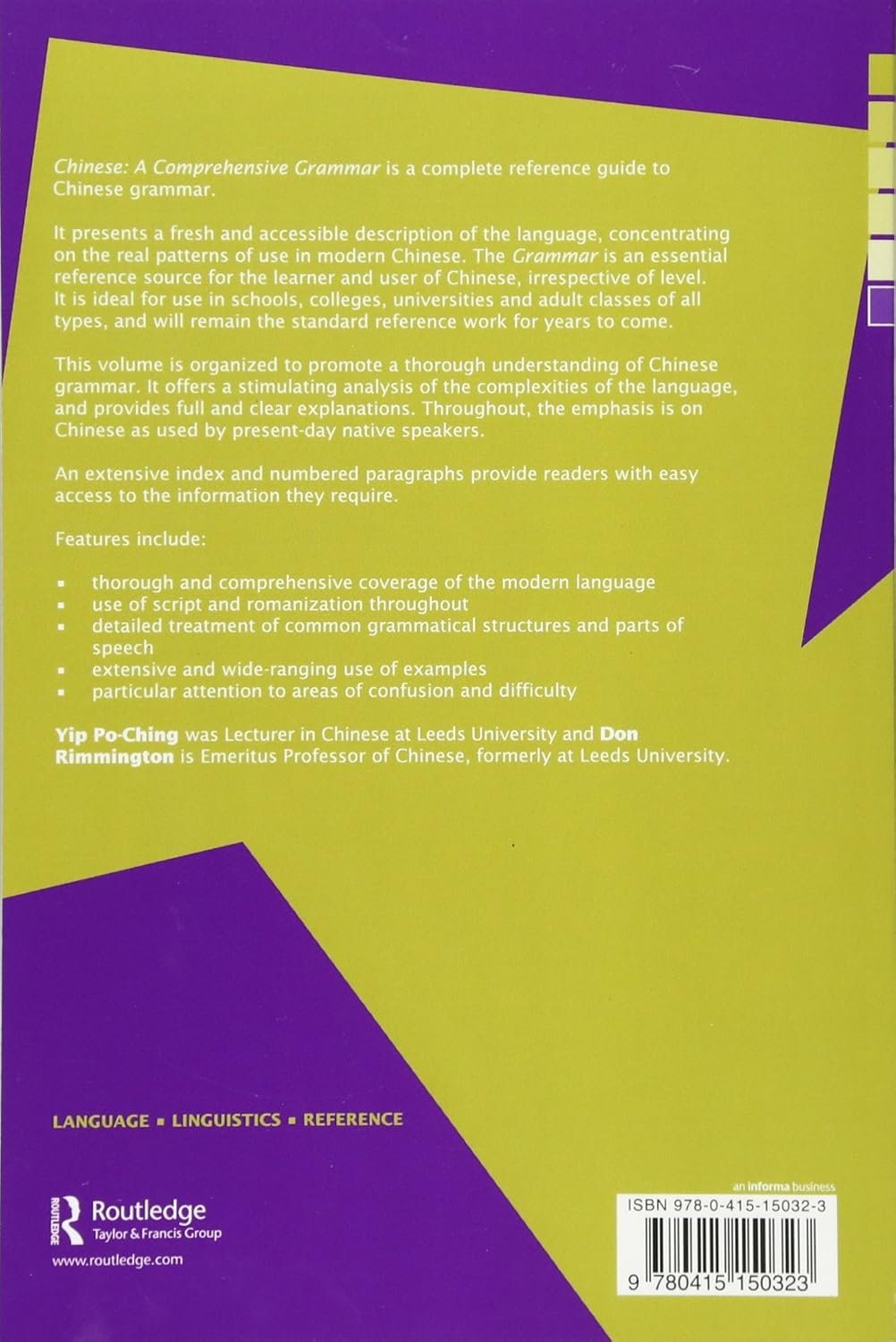 Chinese: A Comprehensive Grammar (Routledge Comprehensive Grammars) product image (2)