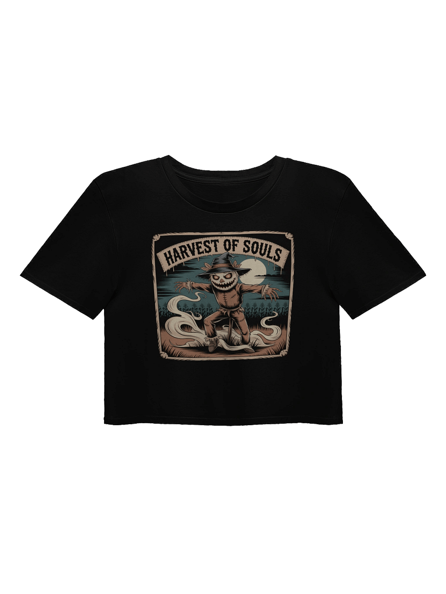Midnight Veil Designs Gothic Women's Crop Top - Harvest of Souls Black product image (1)