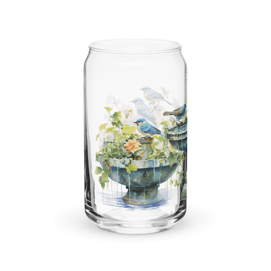 Serene Birdbath Glass Can Sipper product image (4)