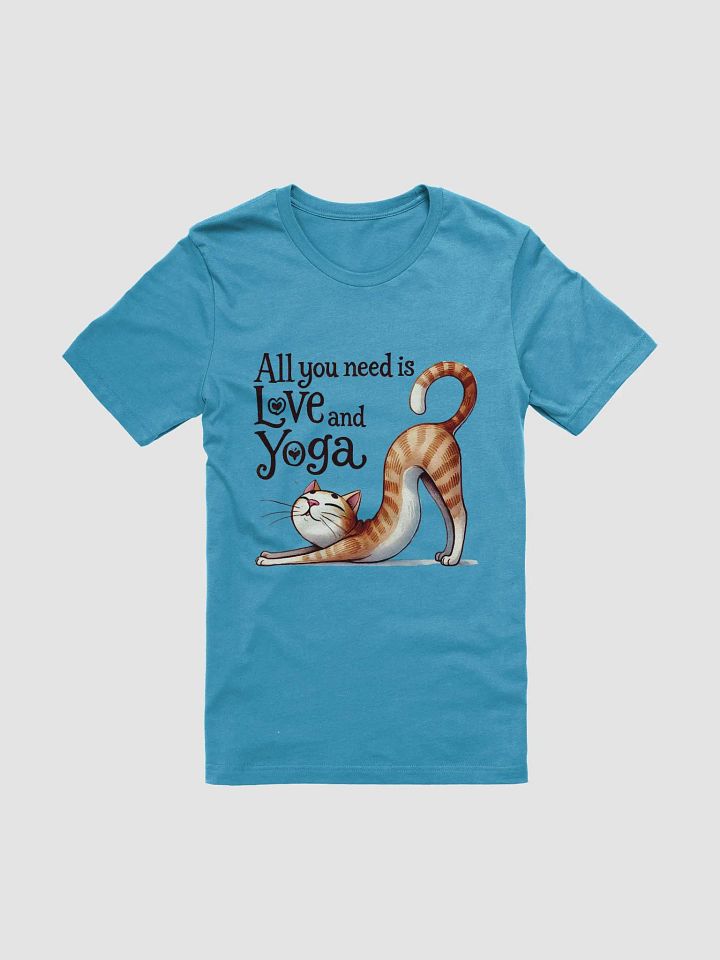 All You Need Is Love and Yoga Cat T-Shirt product image (1)
