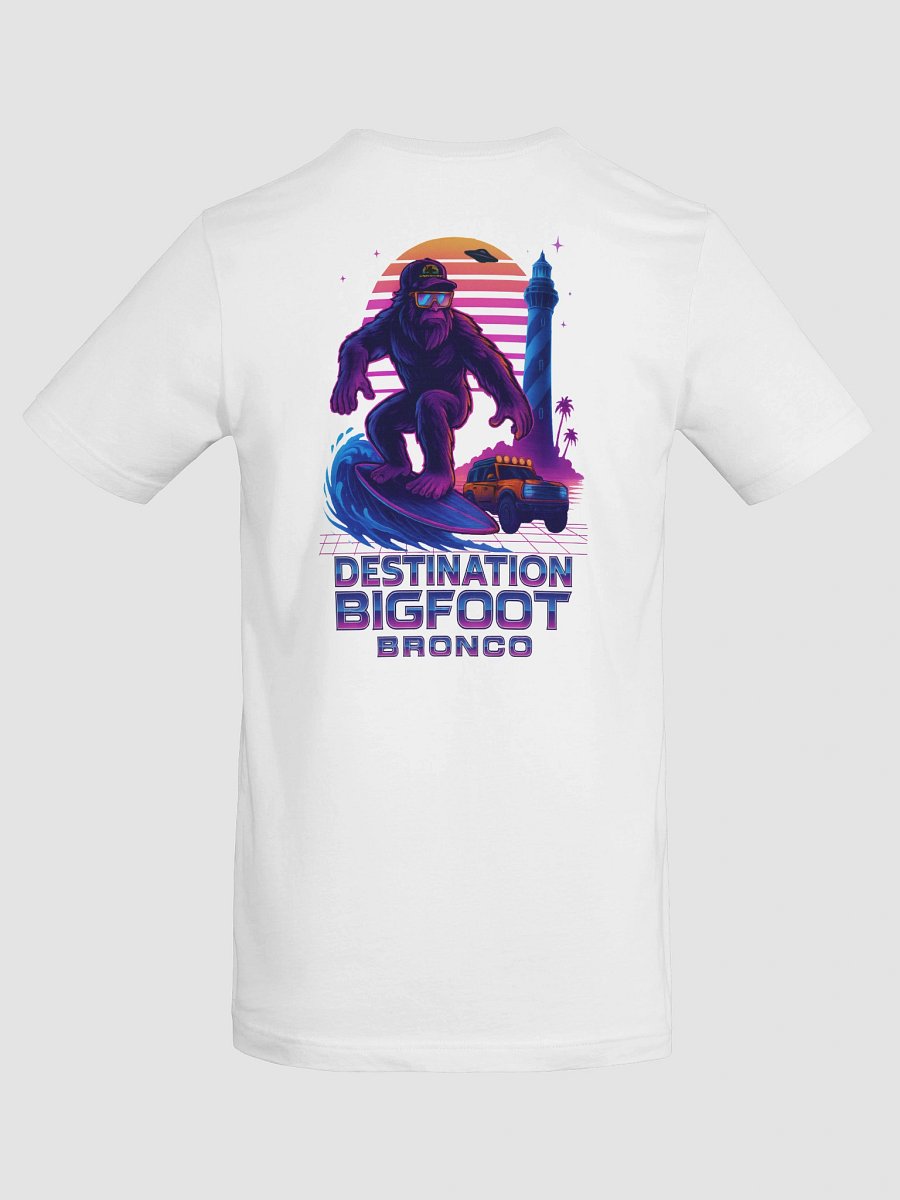 Destination Bigfoot Bronco Synthwave T-Shirt (White) product image (8)