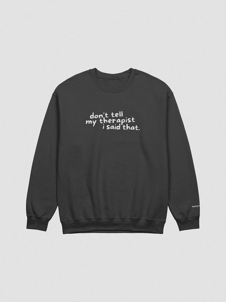 Therapy Crewneck Sweatshirt (Embroidered - Light Thread) product image (1)