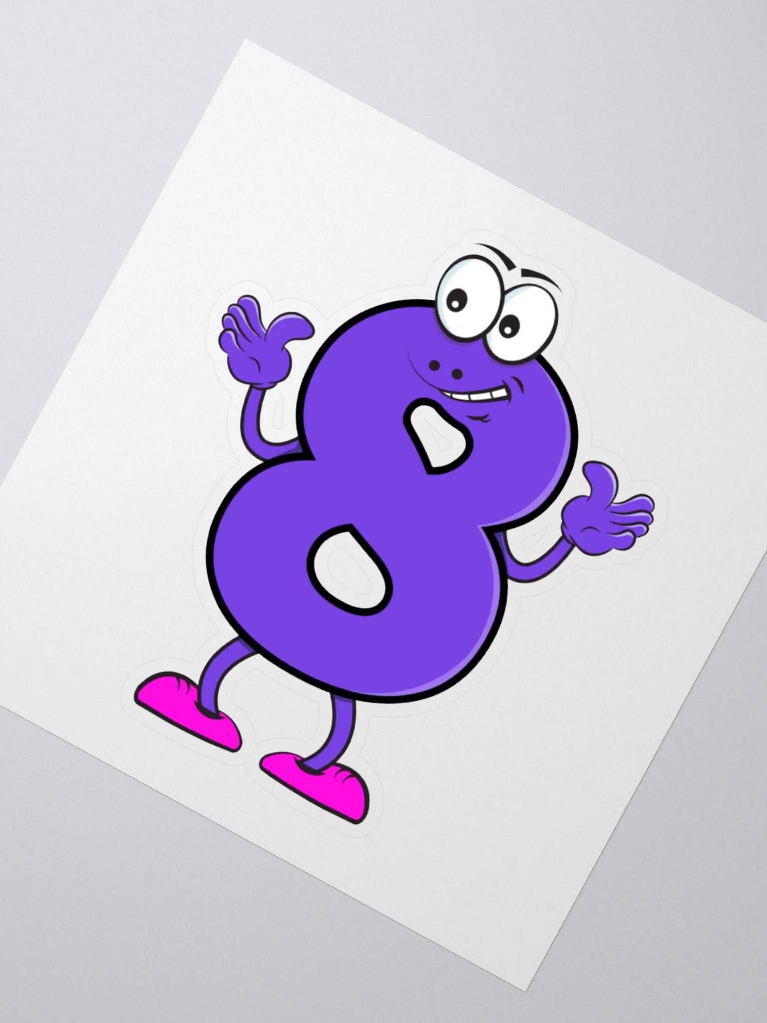 NUMBER 8 THUMBS-UP STICKER product image (6)