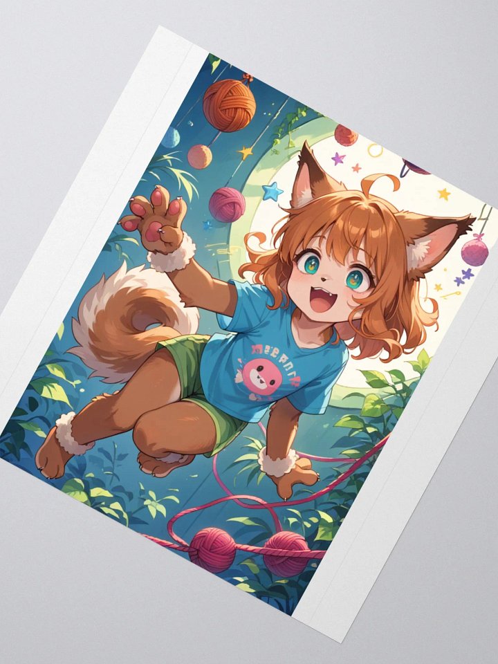 Animated Cat Girl Kiss Cut Stickers product image (6)